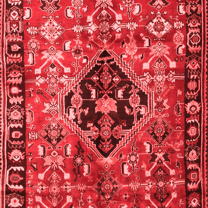Machine Washable Persian Red Traditional Rug, wshtr1907red