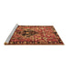 Sideview of Machine Washable Persian Brown Traditional Rug, wshtr1907brn