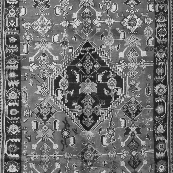 Serging Thickness of Machine Washable Persian Gray Traditional Rug, wshtr1907gry