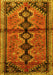 Machine Washable Persian Yellow Traditional Rug, wshtr1908yw