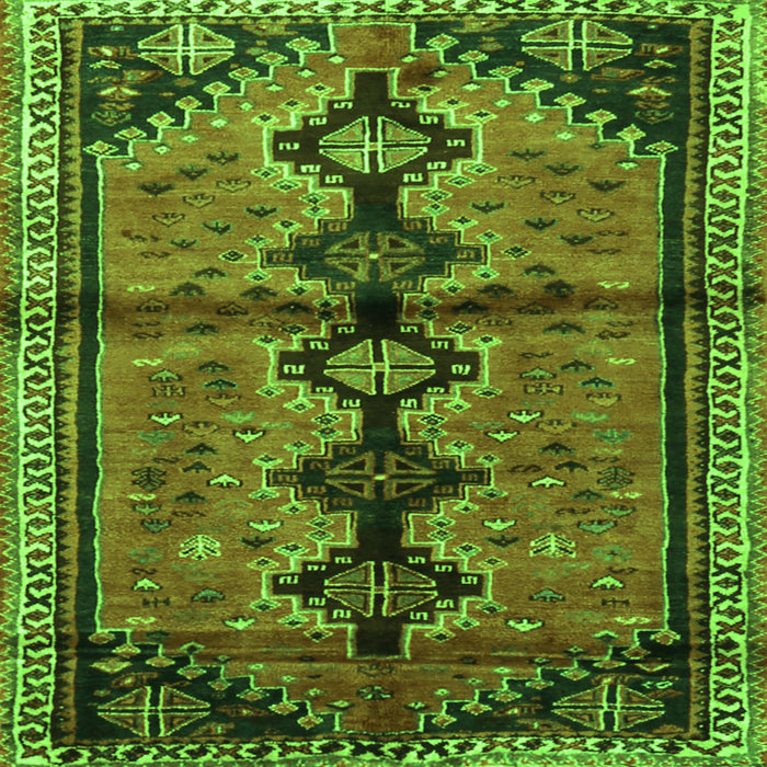 Serging Thickness of Persian Green Traditional Rug, tr1908grn