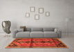 Machine Washable Persian Orange Traditional Area Rugs in a Living Room, wshtr1908org