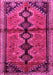 Machine Washable Persian Pink Traditional Rug, wshtr1908pnk