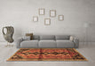 Machine Washable Persian Brown Traditional Rug in a Living Room,, wshtr1908brn