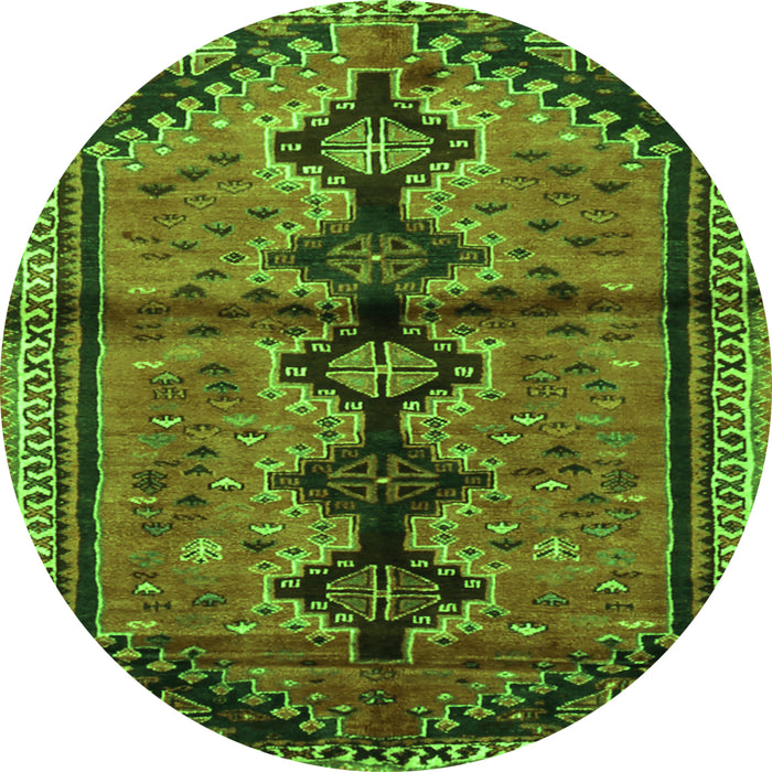 Square Persian Green Traditional Rug, tr1908grn