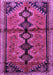 Machine Washable Persian Purple Traditional Area Rugs, wshtr1908pur