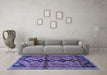 Machine Washable Persian Blue Traditional Rug in a Living Room, wshtr1908blu