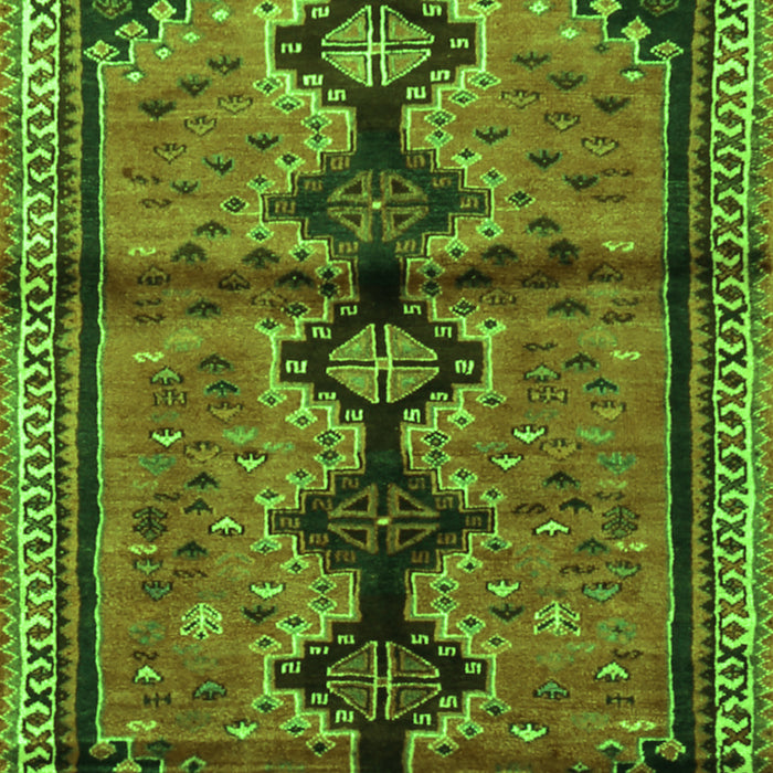 Serging Thickness of Machine Washable Persian Green Traditional Area Rugs, wshtr1908grn