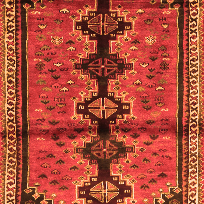 Serging Thickness of Machine Washable Persian Orange Traditional Area Rugs, wshtr1908org