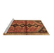 Sideview of Machine Washable Persian Brown Traditional Rug, wshtr1908brn