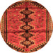 Square Persian Orange Traditional Rug, tr1908org