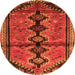 Machine Washable Persian Orange Traditional Area Rugs, wshtr1908org