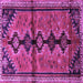 Square Machine Washable Persian Purple Traditional Area Rugs, wshtr1908pur