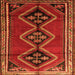 Round Machine Washable Persian Orange Traditional Area Rugs, wshtr1909org