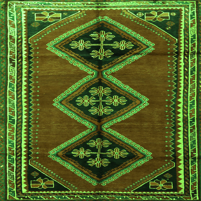 Serging Thickness of Persian Green Traditional Rug, tr1909grn