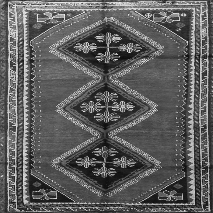 Round Machine Washable Persian Gray Traditional Rug, wshtr1909gry