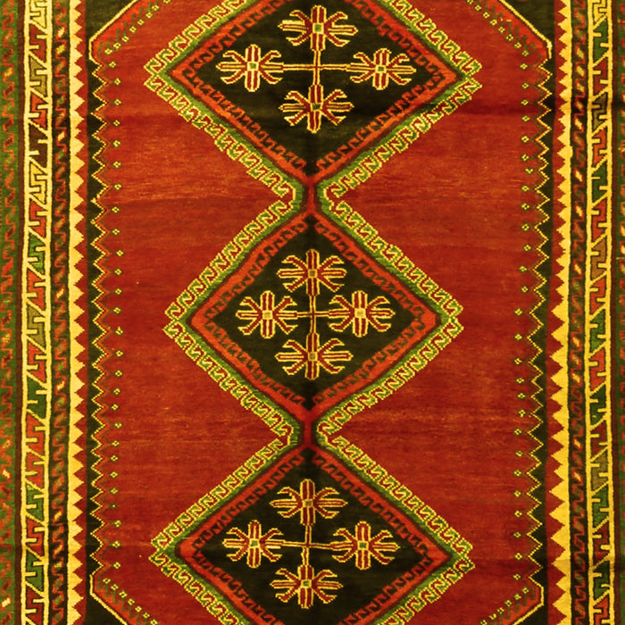Machine Washable Persian Yellow Traditional Rug, wshtr1909yw