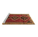 Sideview of Machine Washable Persian Brown Traditional Rug, wshtr1909brn