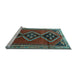 Sideview of Machine Washable Persian Light Blue Traditional Rug, wshtr1909lblu