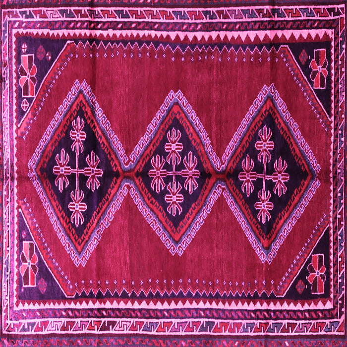 Square Persian Pink Traditional Rug, tr1909pnk