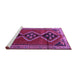 Sideview of Machine Washable Persian Purple Traditional Area Rugs, wshtr1909pur