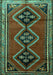 Machine Washable Persian Turquoise Traditional Area Rugs, wshtr1909turq