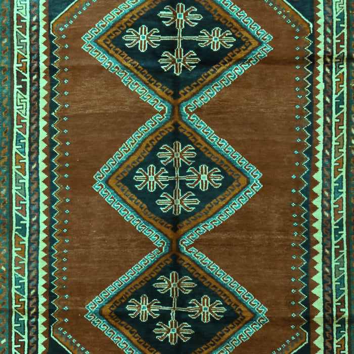 Machine Washable Persian Turquoise Traditional Area Rugs, wshtr1909turq