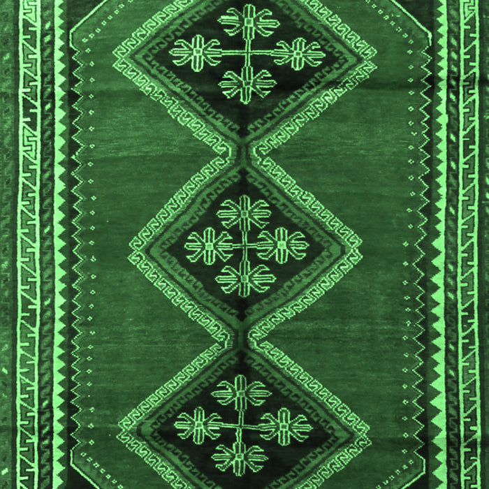 Machine Washable Persian Emerald Green Traditional Area Rugs, wshtr1909emgrn