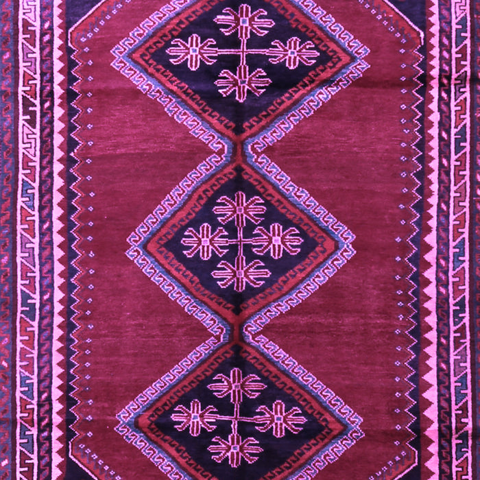 Machine Washable Persian Purple Traditional Area Rugs, wshtr1909pur