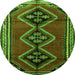 Square Persian Green Traditional Rug, tr1909grn
