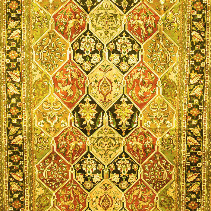 Machine Washable Persian Yellow Traditional Rug, wshtr190yw