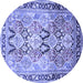 Round Persian Blue Traditional Rug, tr190blu