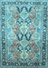 Machine Washable Persian Light Blue Traditional Rug, wshtr190lblu