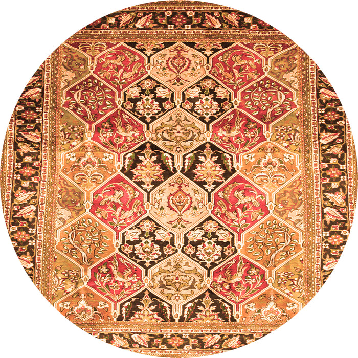 Square Persian Orange Traditional Rug, tr190org