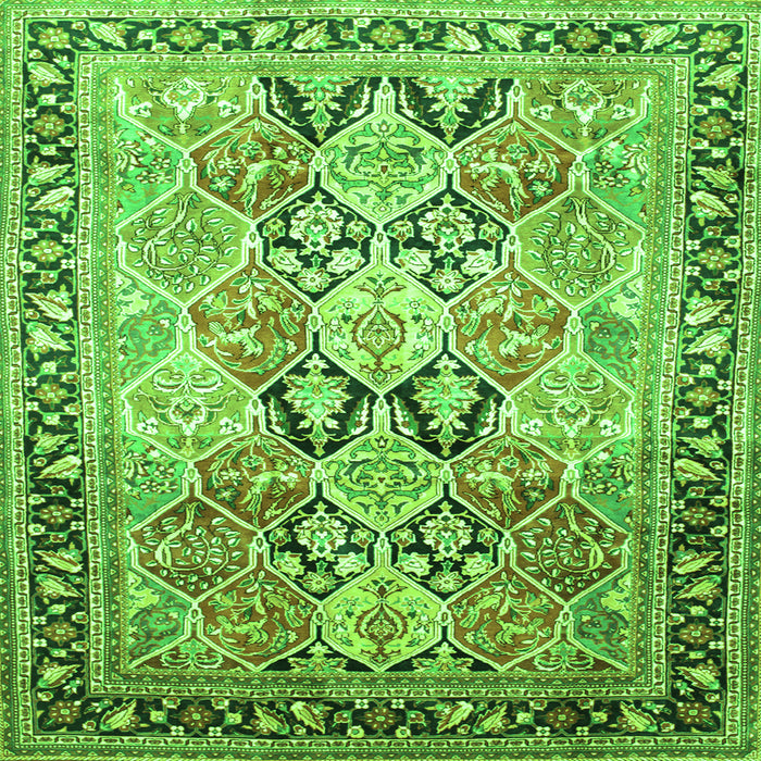 Serging Thickness of Persian Green Traditional Rug, tr190grn