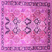 Square Machine Washable Persian Pink Traditional Rug, wshtr190pnk