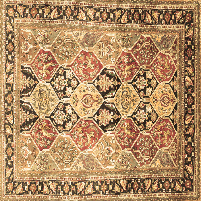Square Persian Brown Traditional Rug, tr190brn