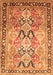 Serging Thickness of Machine Washable Persian Orange Traditional Area Rugs, wshtr190org