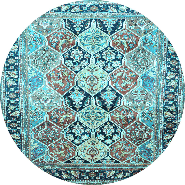 Round Persian Light Blue Traditional Rug, tr190lblu