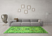 Machine Washable Persian Green Traditional Area Rugs in a Living Room,, wshtr190grn