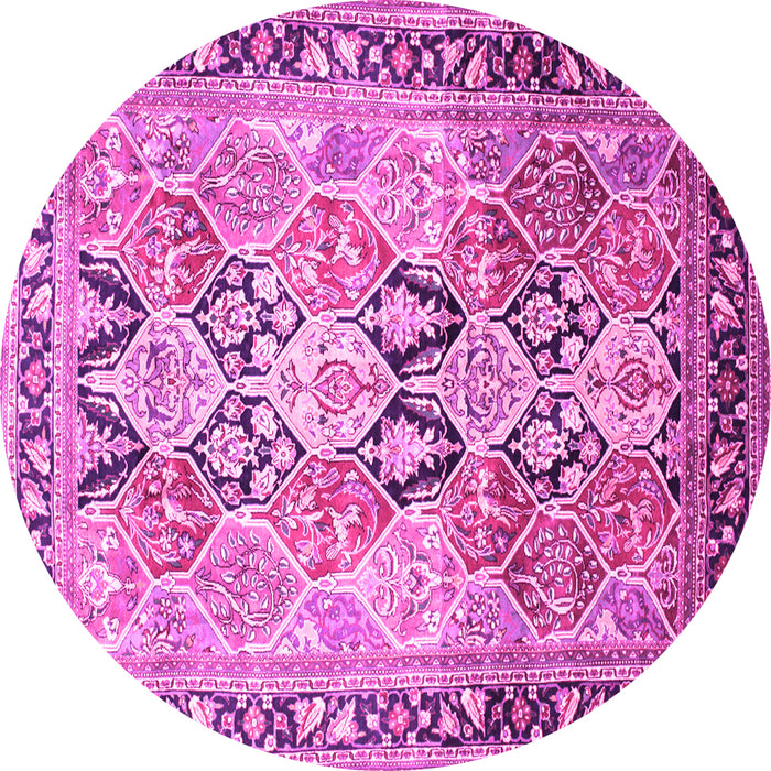Round Persian Pink Traditional Rug, tr190pnk