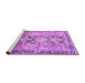 Sideview of Machine Washable Persian Purple Traditional Area Rugs, wshtr190pur