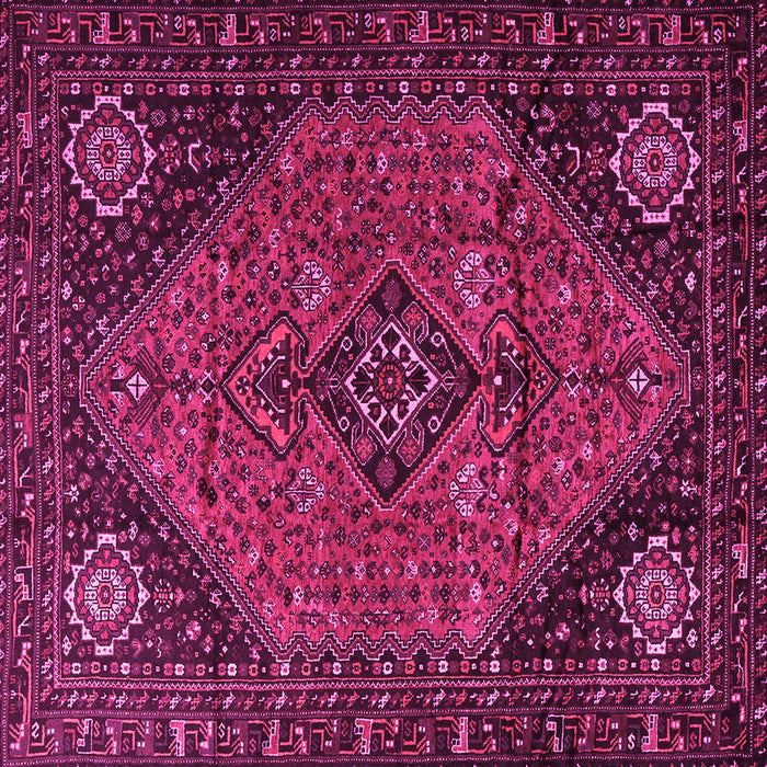 Square Persian Pink Traditional Rug, tr1910pnk