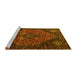 Sideview of Machine Washable Persian Yellow Traditional Rug, wshtr1910yw