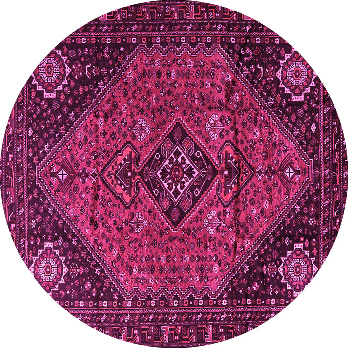 Round Persian Pink Traditional Rug, tr1910pnk