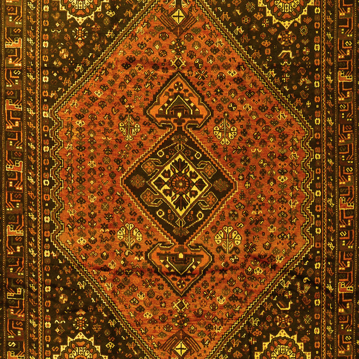 Machine Washable Persian Yellow Traditional Rug, wshtr1910yw