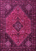 Machine Washable Persian Pink Traditional Rug, wshtr1910pnk