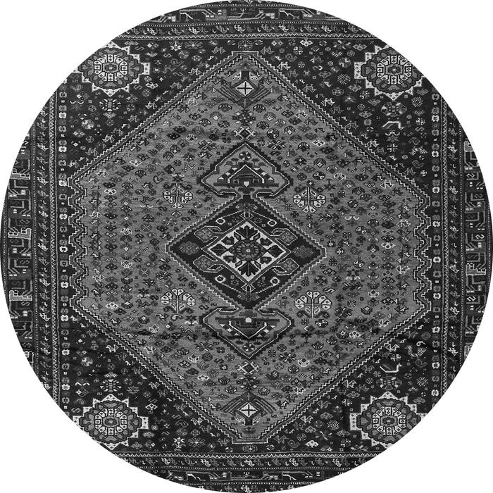 Machine Washable Persian Gray Traditional Rug, wshtr1910gry