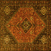 Square Persian Yellow Traditional Rug, tr1910yw