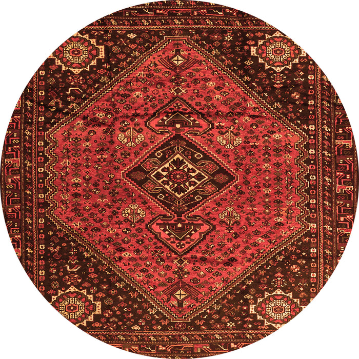 Machine Washable Persian Orange Traditional Area Rugs, wshtr1910org